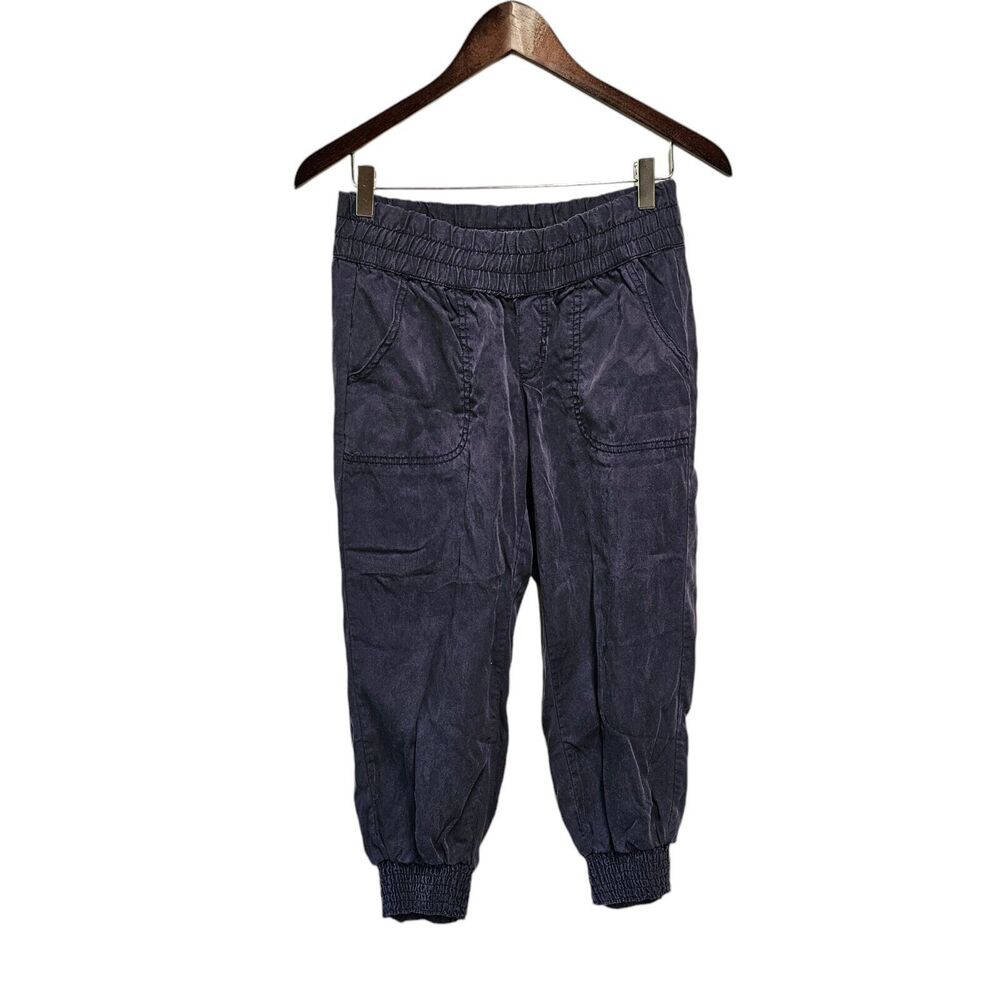 ATHLETA‎ Benica Capri Joggers Back Dress Blue Leg Zip Lightweight Lyocell Size 2